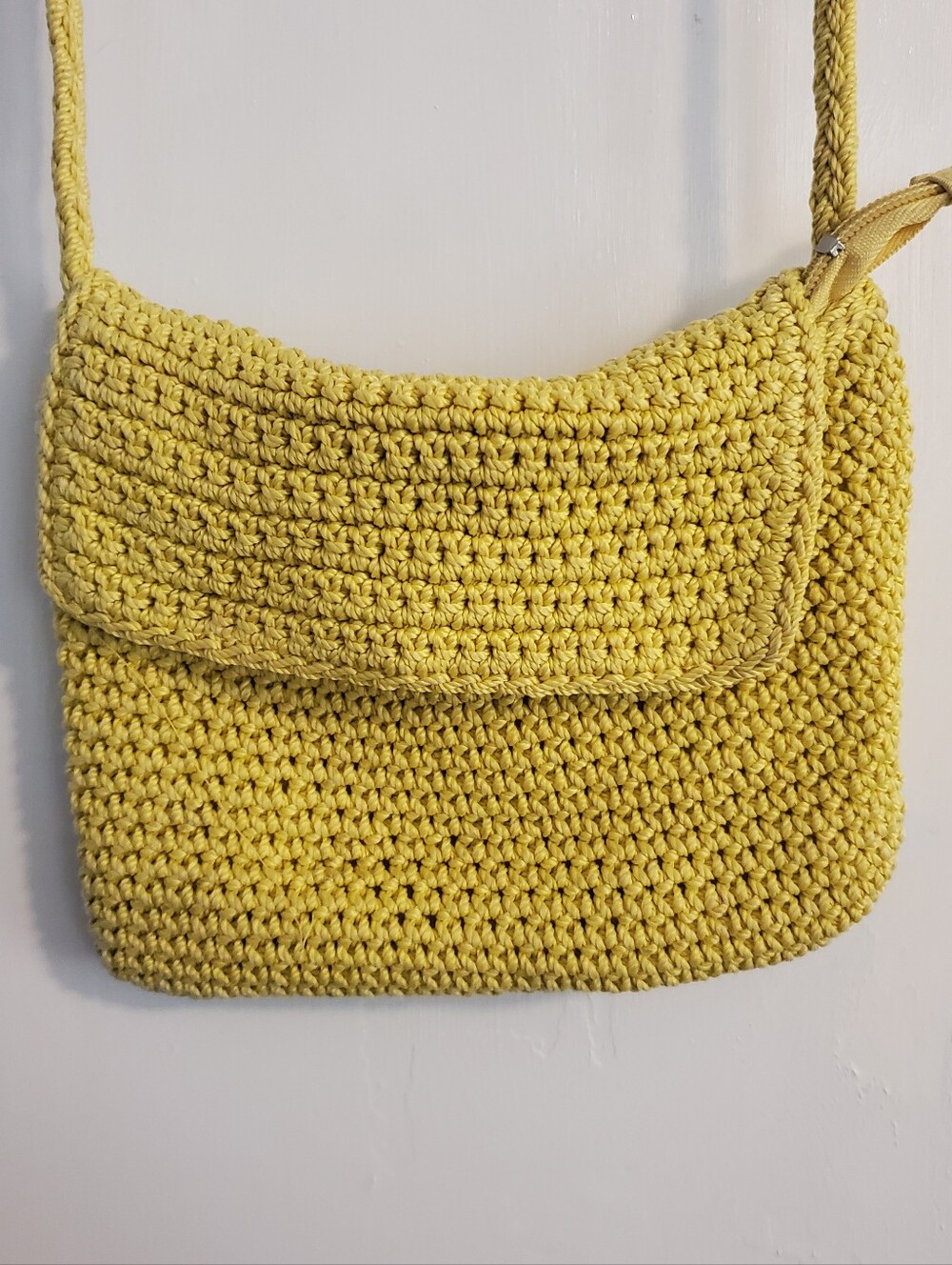 The Sak Yellow Crochet Small Crossbody Bag